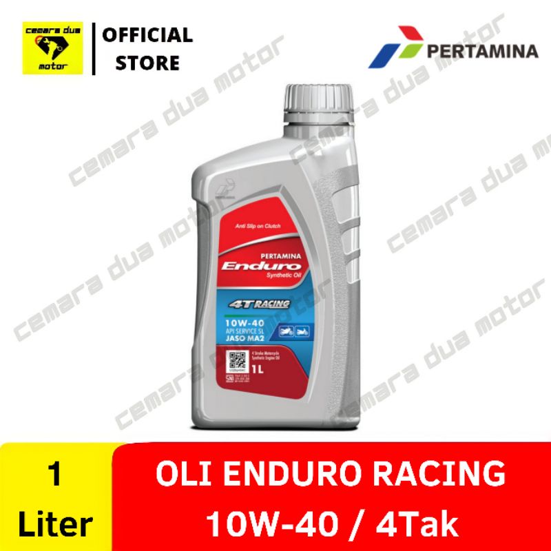 OLI PERTAMINA ENDURO RACING 1 LITER 4TAK ORIGINAL WANGI OLI MESIN HONDA YAMAHA SUZUKI KAWASAKI VESPA