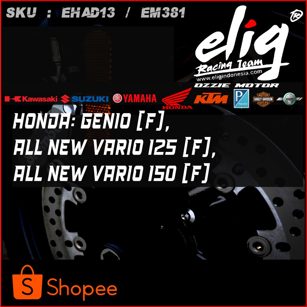 Kampas Rem Cakram ELIG EM381 GENIO (F), ALL NEW VARIO 125 / 150 (F)