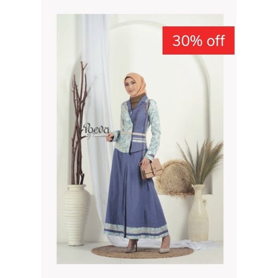 Flashsale Poeva PV-0320 Vitamin Sea Kode 1-16 Gamis Tunik Outer Long Coat Short Dress by Tuneeca Pro