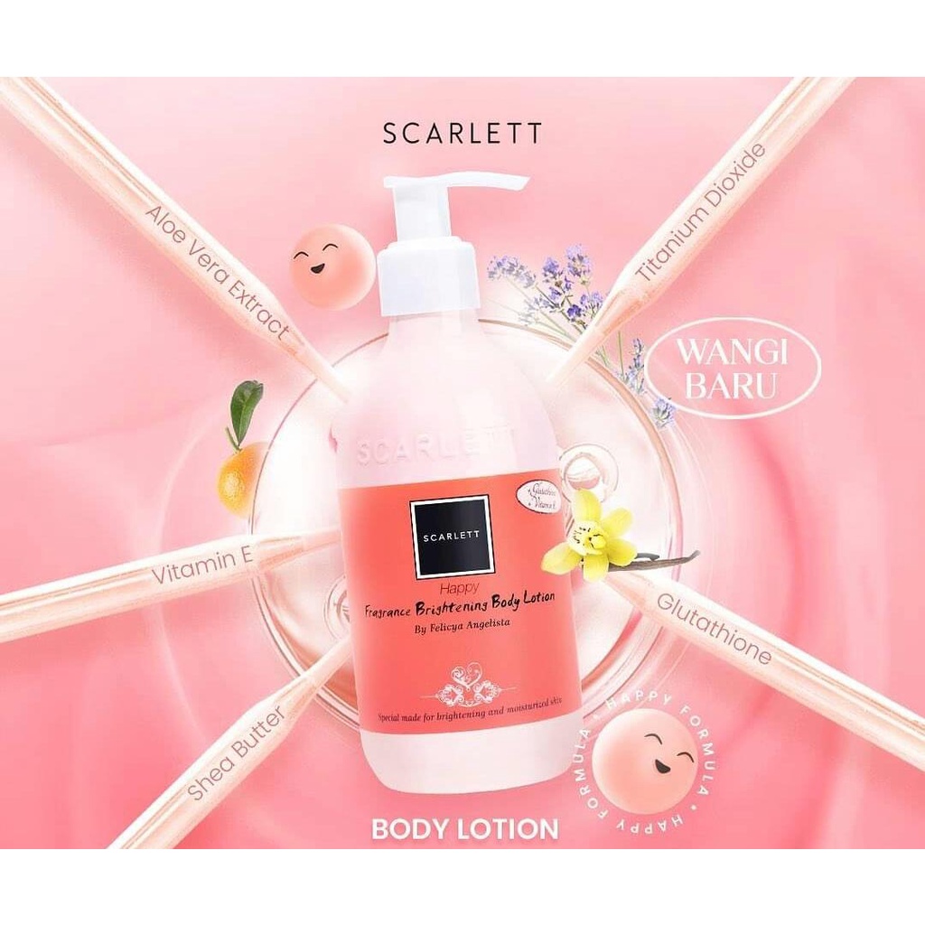 Scarlett Whitening Happy Series PAKET 5in1 Scarlet Happy