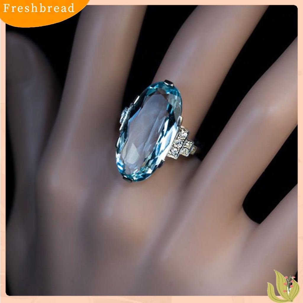 Terlaris Finger Rings Transparent Long Lifespan Lightweight Oval Shaped Smooth Blue Rings for Date