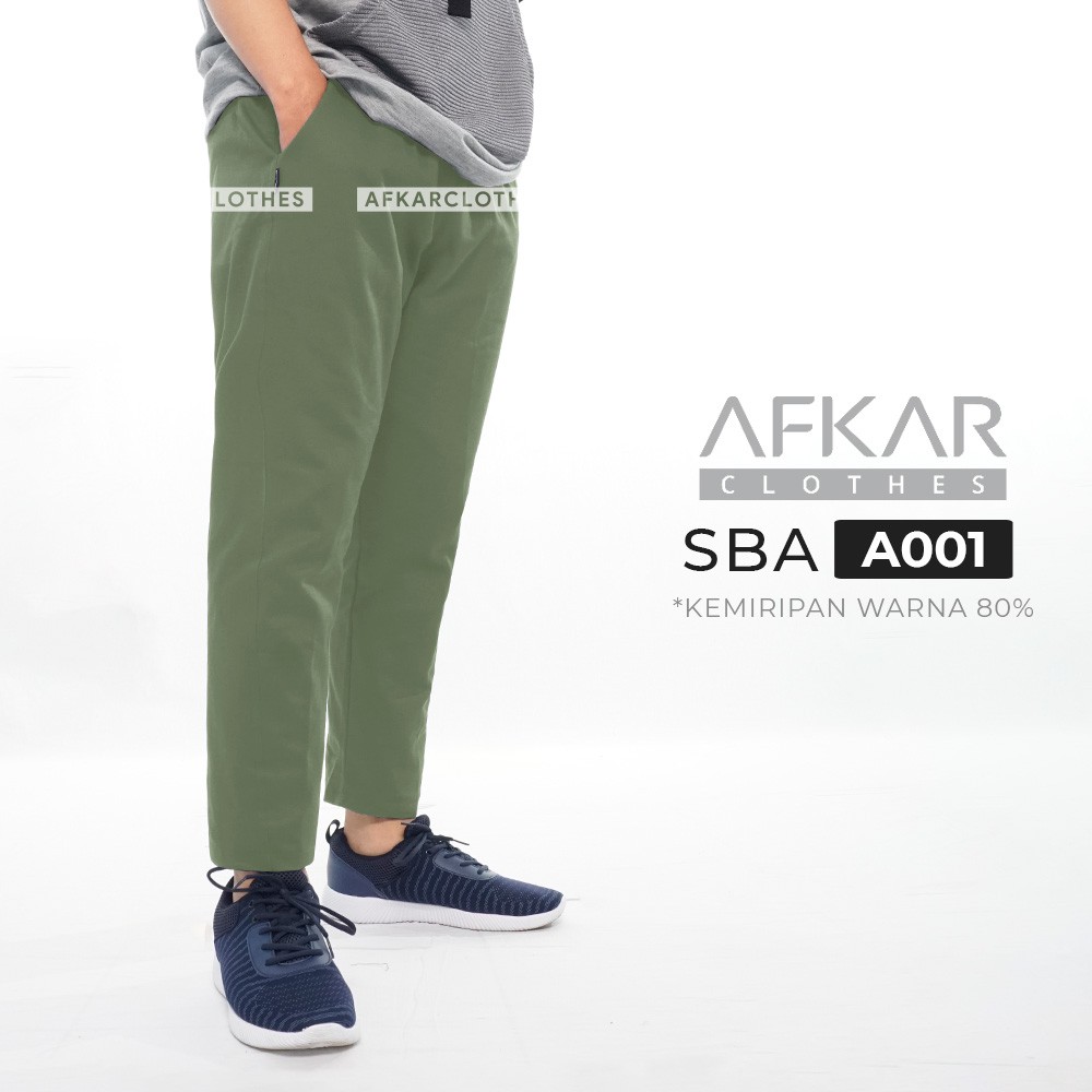 AFKAR Celana Sirwal Pensil Pria Kasual Slim Fit SBA