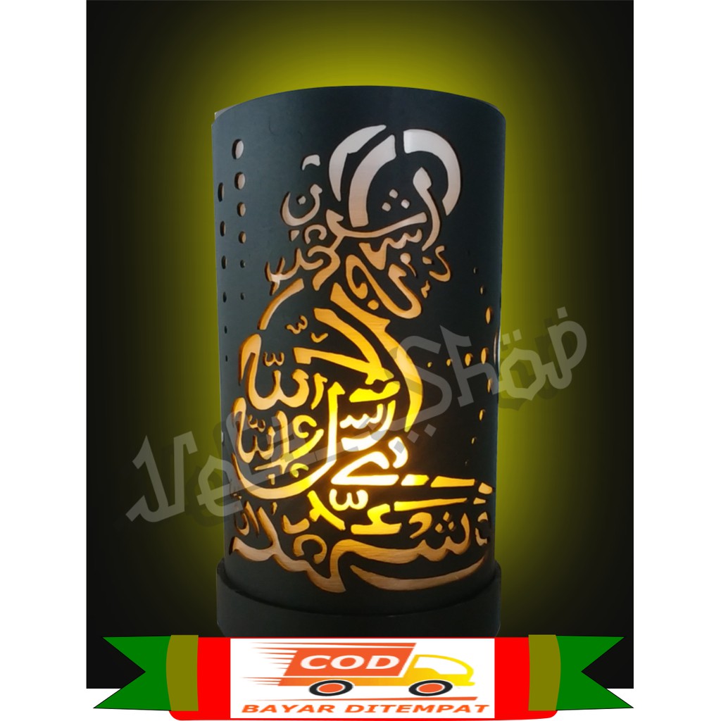 Lampu hias meja lampu kaligrafi arab Syahadat