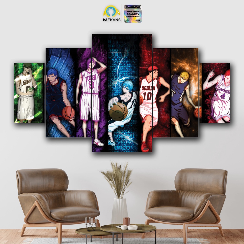 MEKANS 1 SET  Pajangan Hiasan dinding SQUAD KUROKO NO BASKET  5pcs  Poster Kayu Wall Decor