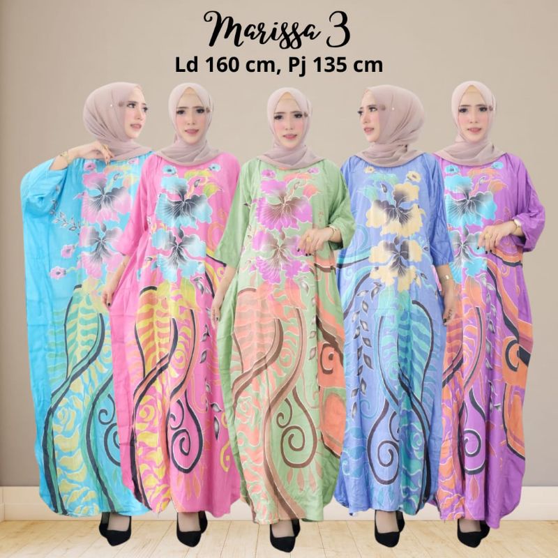 Kaftan Marissa 3 Katun Rayon Adem Tebal Jatuh