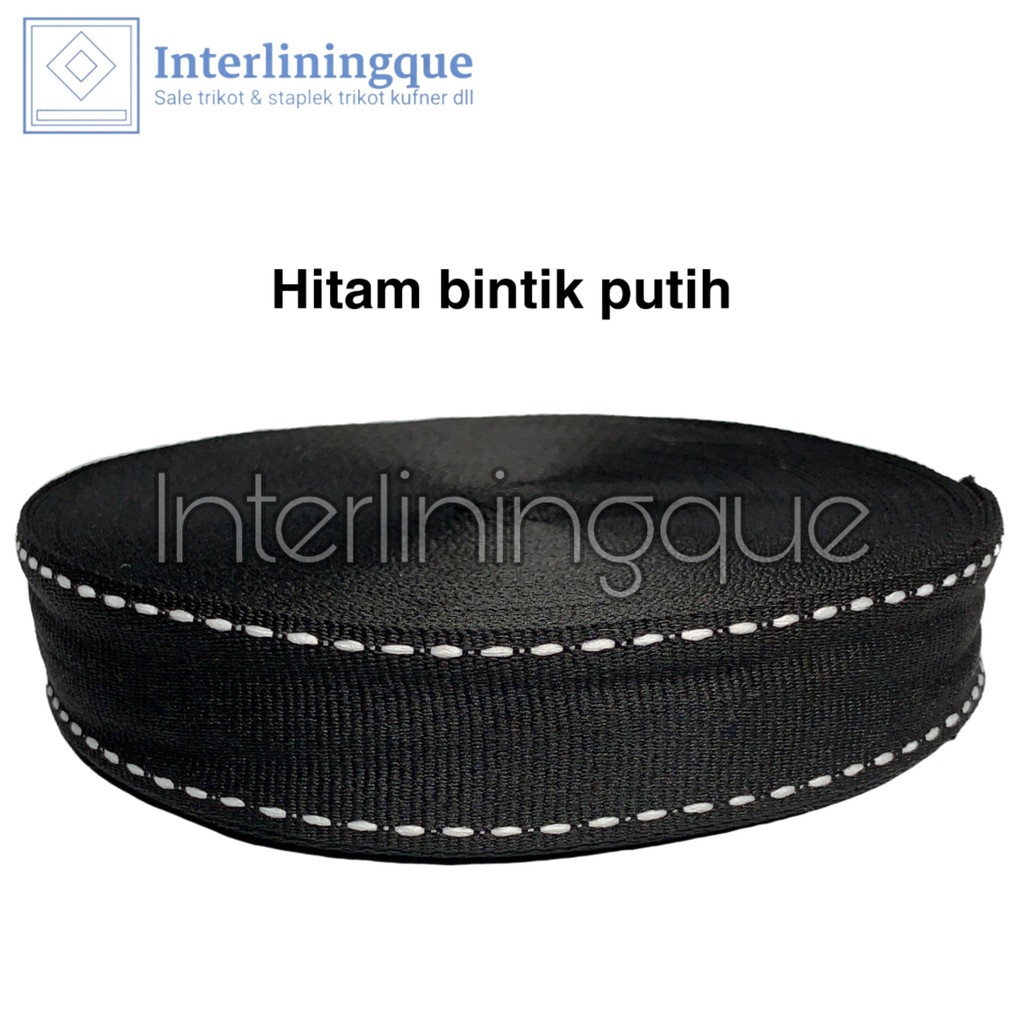 Pita Bintik Lebar 2,5 CM @28Yard Pita Kain Craft Tas Celana Dekorasi dll