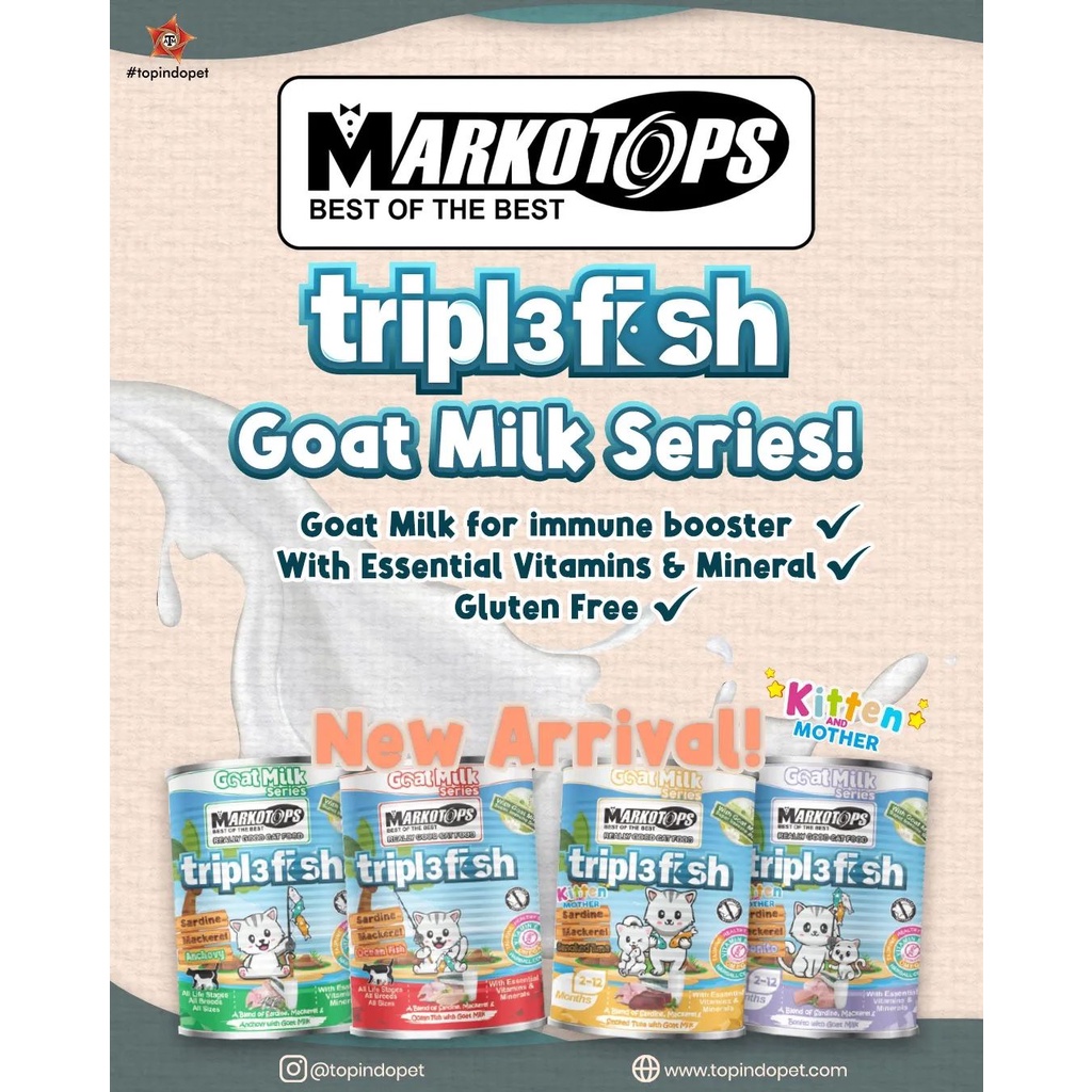 MARKOTOP Kaleng 400 Gram Kitten Mother Cranberry Series All Varian Makanan Kucing Wet Cat Food