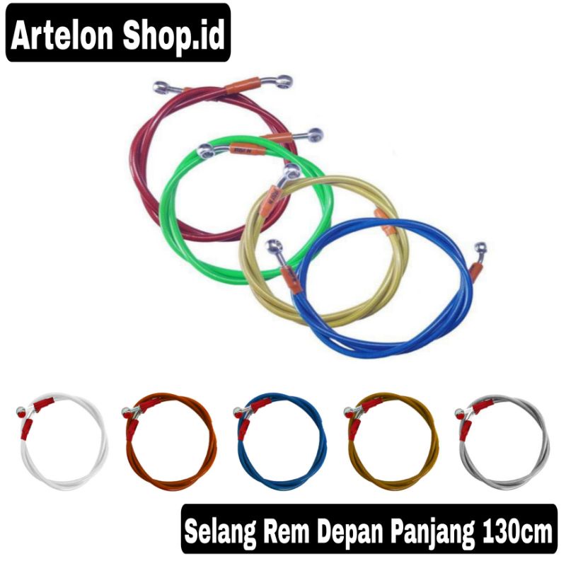 Selang Rem Depan Panjang 130cm - Selang Rem Depan Motor Beat, Vario, Satria Fu, Vixion DLL - Selang 