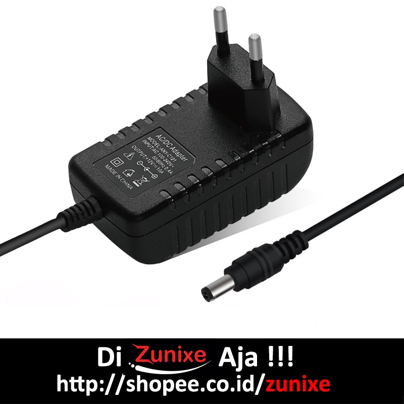 ADAPTOR DC 12V 1A IN: 220V AC POWER SUPPLY 2.1X5.5MM ADAPTER LED CCTV