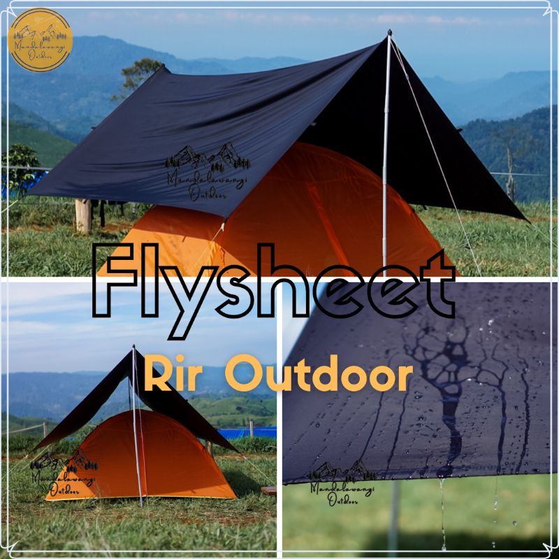 Jual FLYSHEET TENDA CAMPING WATERPROOF RIR OUTDOOR UKURAN 3X4M 3X6M 4X6 M TAHAN AIR Shopee
