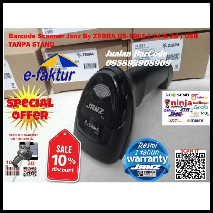 Barcode Scanner Janz By Zebra Ds1001 Ds 1001 Like Zebra Ds2208 Ds 2208