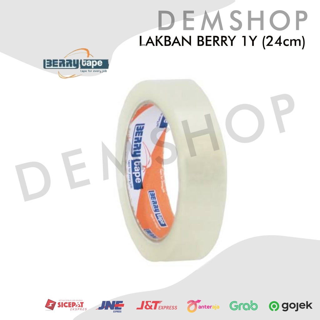 

Lakban Bening Berry / OPP Tape / Plakban Isolasi Solatip / Selotip Clear 1 yard 24mm