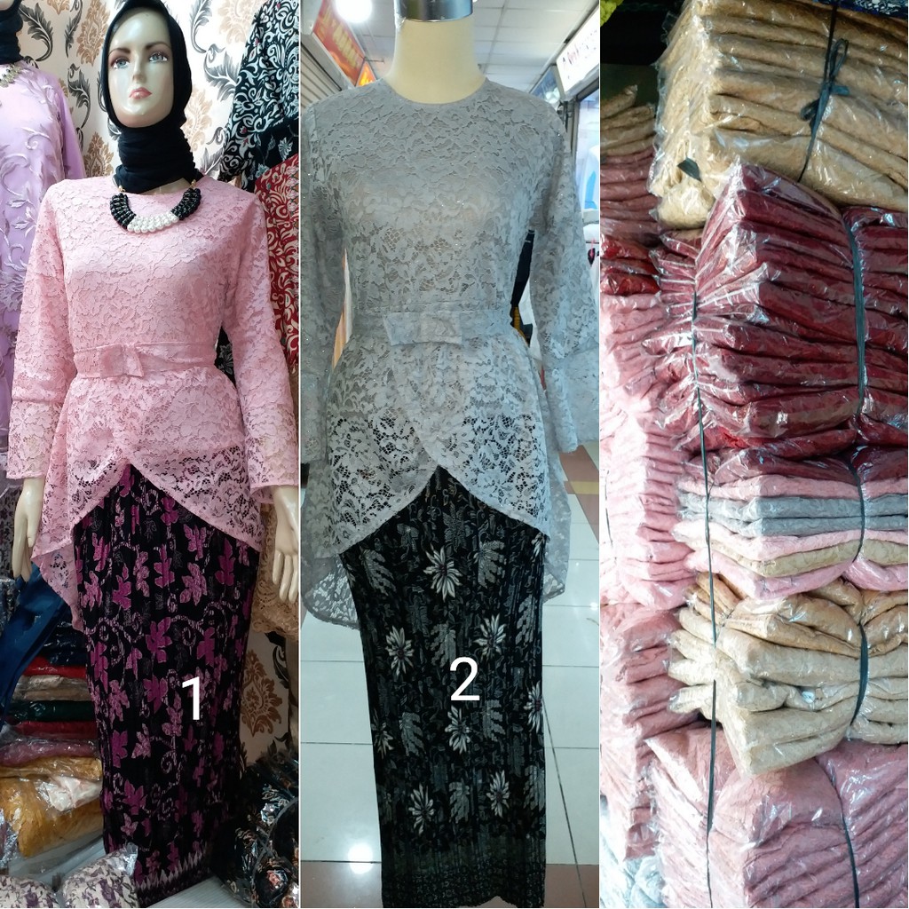 Atasan Kebaya Brokat Srikandi Silver Dan Warna Lainnya