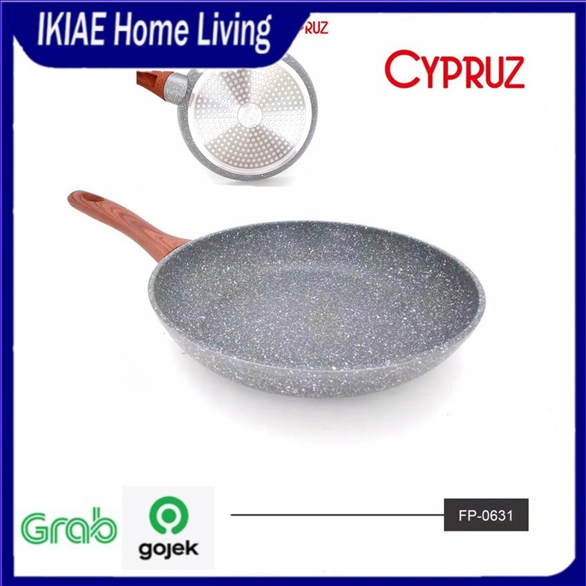 WAJAN CYPRUZ FP-0631 FRY PAN MARBLE GRANIT WAJAN PENGGORENGAN 22 CM mantap