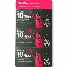 Voucher Pulsa Tri 5k ( voucher pulsa tri sepuluh ribu)