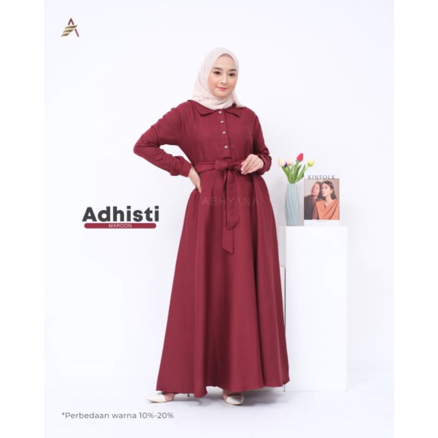 gamis busui resleting depan jumbo readya abhyana nalindra gamis branded murah