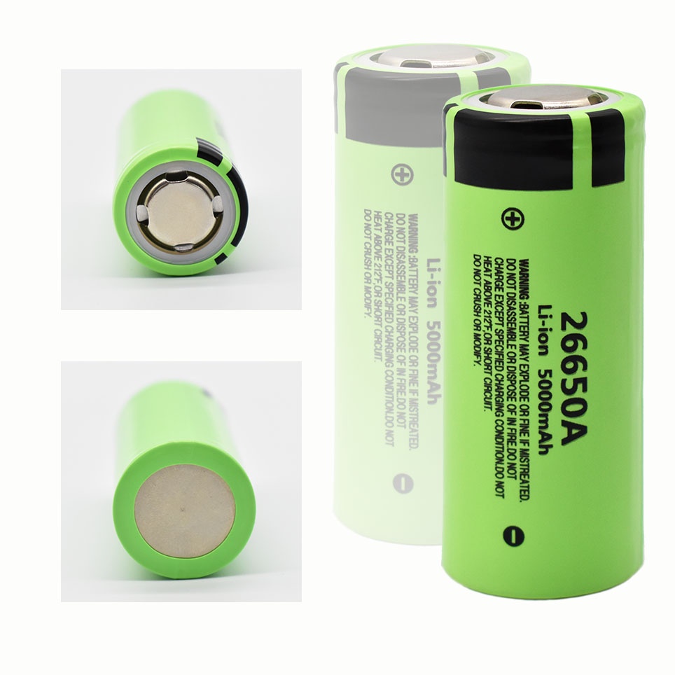 Baterai Panasonic 100% asli 26650 20A catu daya baterai lithium isi ulang 26650A, 3.7V 5000mAh