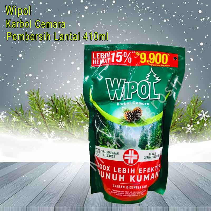 Wipol/ Karbol / Cairan disinfektan / Karbol Cemara / 410ml