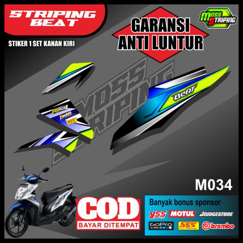 STRIPING BEAT FI INJEKSI STICKER LIST BODY MOTOR BEAT FI 2013 2014 2015 STIKER LIST VARIASI SCOTLITE