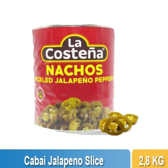 

La Costena - Nachos Pickled Jalapeno Slices 2.8 Kg / Jalapeno Iris - Menu Instan