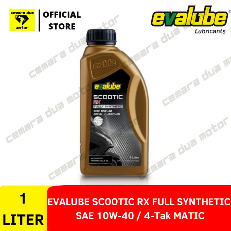 OLI EVALUBE SCOOTIC RX FULLY SYNTHETIC 10W-40 1 LITER OLI EVALUBE RX SINTETIK OLI MESIN OLI MOTOR OL