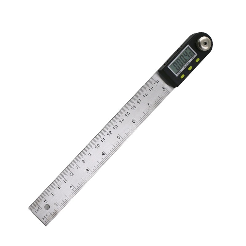 Penggaris Digital Inclinometer Goniometer Level Angle Measuring Tool 200mm - JIG-200 - Silver
