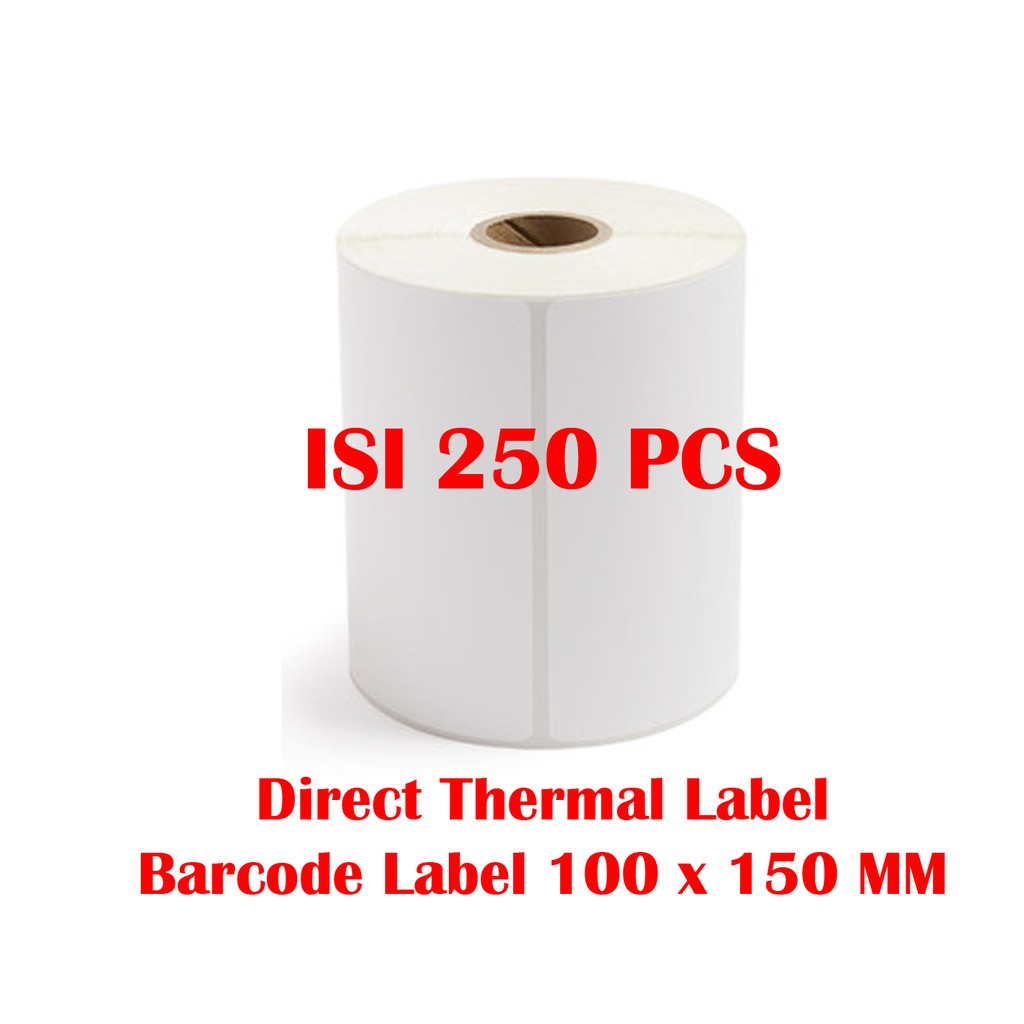 

DIRECT THERMAL / KERTAS THERMAL / LABEL BARCODE 100 X 150 MM 250 pcs