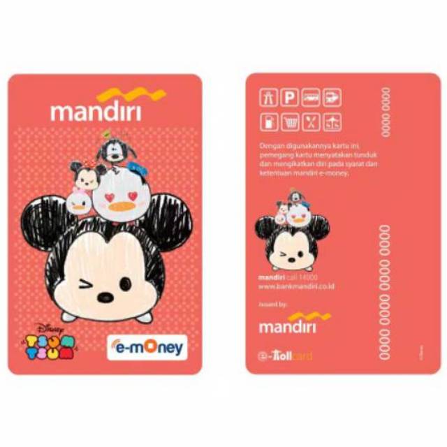 Mandiri eMoney Disney TSUM - TSUM ORI /Like eTOLL Tapcash Flazz or Brizzi