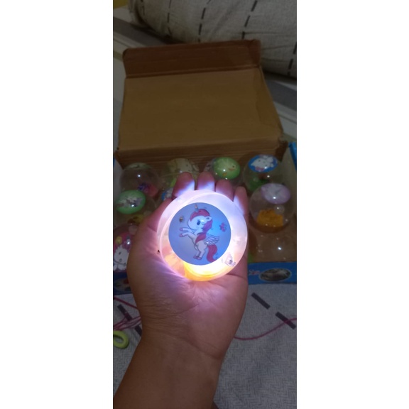 BOLA BEKEL LED MAINAN ANAK UKURAN JUMBO PER 1 BOLA BEKEL