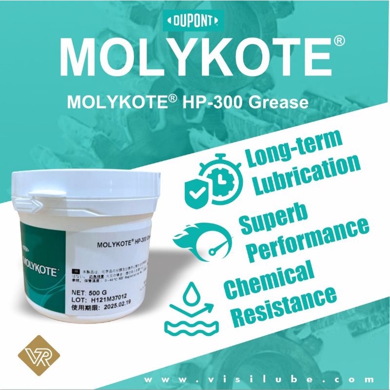 Jual Molykote HP 300 500gram/Pelumas tahan kimia/grease chemical