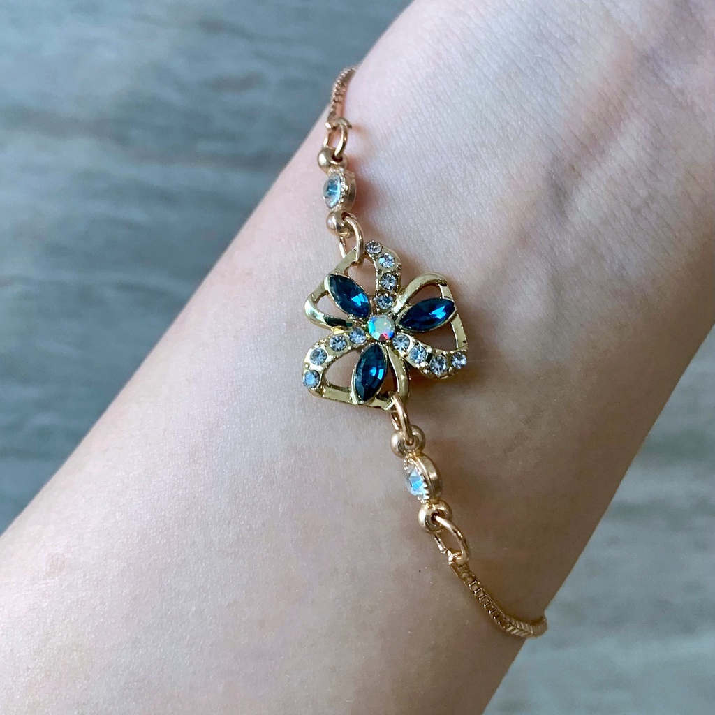 Gelang Serut titanium emas wanita berlian fashion wanita korea gelang tangan mutiara rantai Xuping bracelet aksesoris-#3