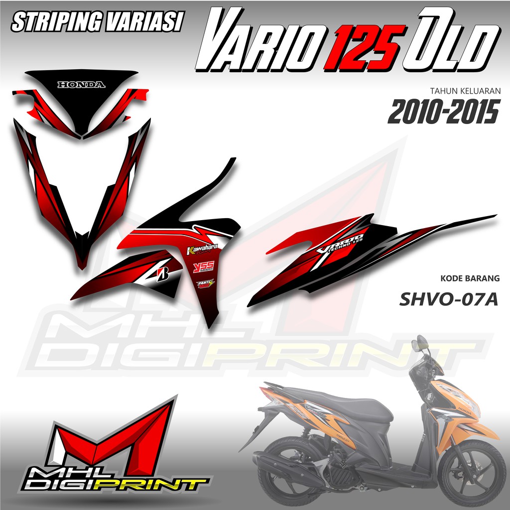 STIKER STRIPING VARIO 125 OLD - STIKER VARIO TECHNO 125 - SHVO 07