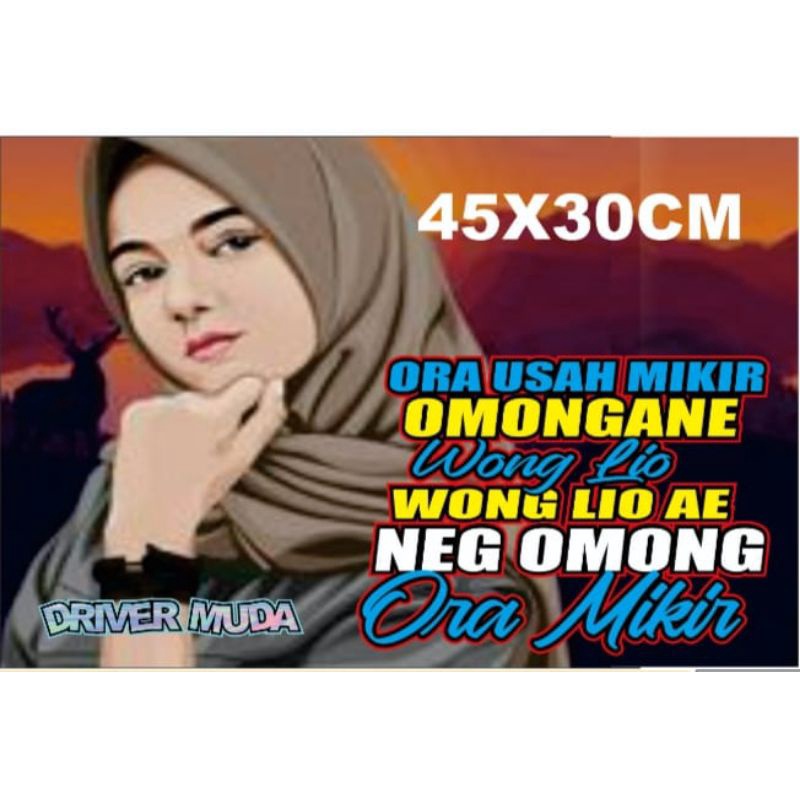STIKER PRINTING KATA KATA LUCU UNTUK PINTU TRUK PICK UP DLL