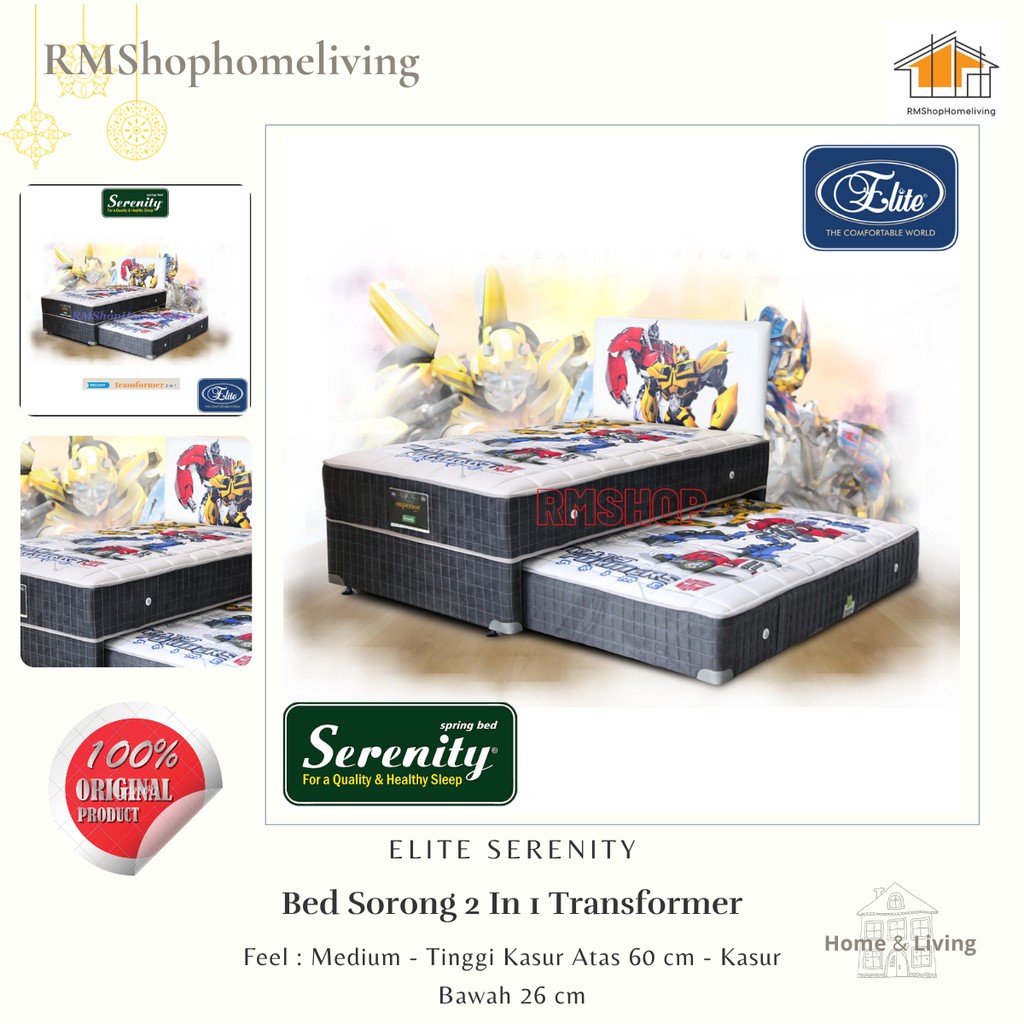 Kasur 2 In 1 Elite Serenity Transformer / Bed Sorong / Multi Bed