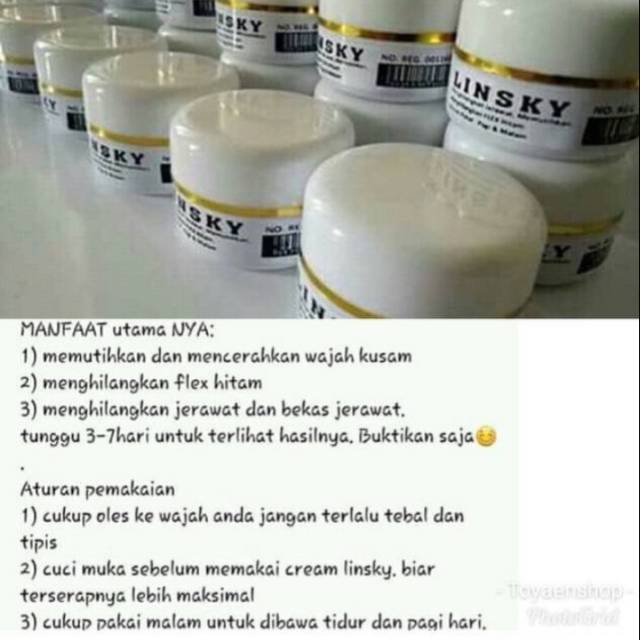 LINSKY POT PUTIH ORIGINAL
