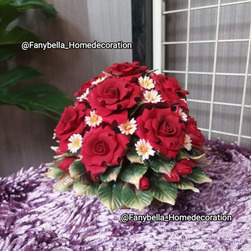 Bunga Keramik  Italy Capodimonte