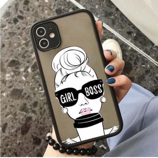 PRINTING HYBRID Girl Boss case iphone 6 7 8 plus x xr xs max 11 12 pro max vivo Y19 y21s y33s 4G y21 2021 y53s y51 2020 s1 v9 v15 y12 y15 y17 y20 y20s y20i y12s y30 y50 y53 y91 y93 y95 y91c