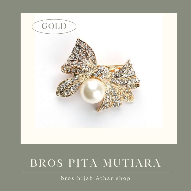 Bros bahu pita mutiara mewah import premium style korea/pin peniti jilbab aksesoris fashion muslim