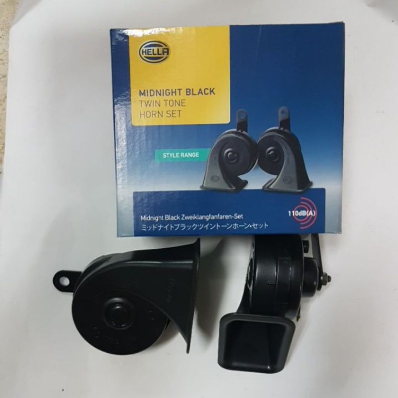 klakson keong Hella Midnight Black 12v