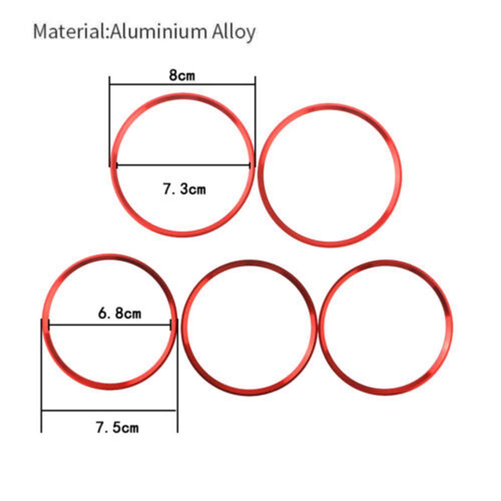 Populer 5pcs Exhaust port AC Ring Fitting Gaya Mobil Mudah Dipasang Versi Tempel Outlet Untuk Untuk Benz A/B/CLA/GLA