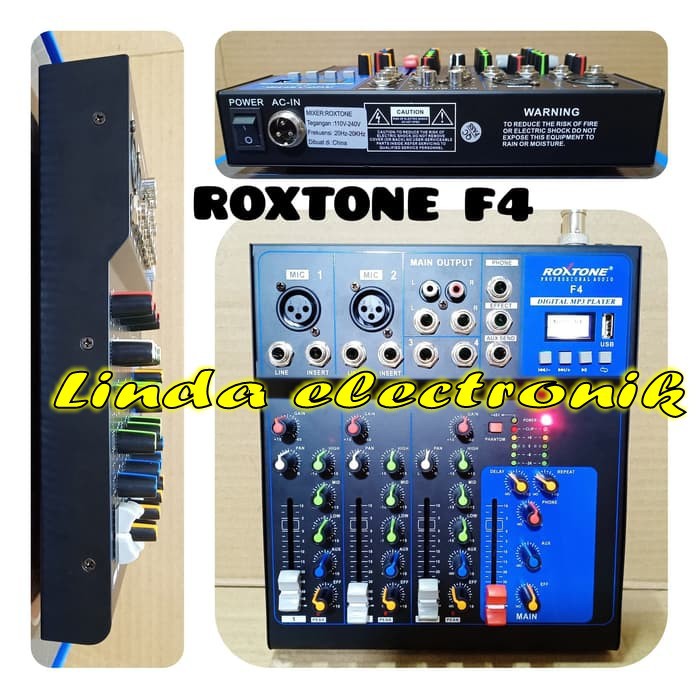 mixer roxtone f4 4channel profesional mixing