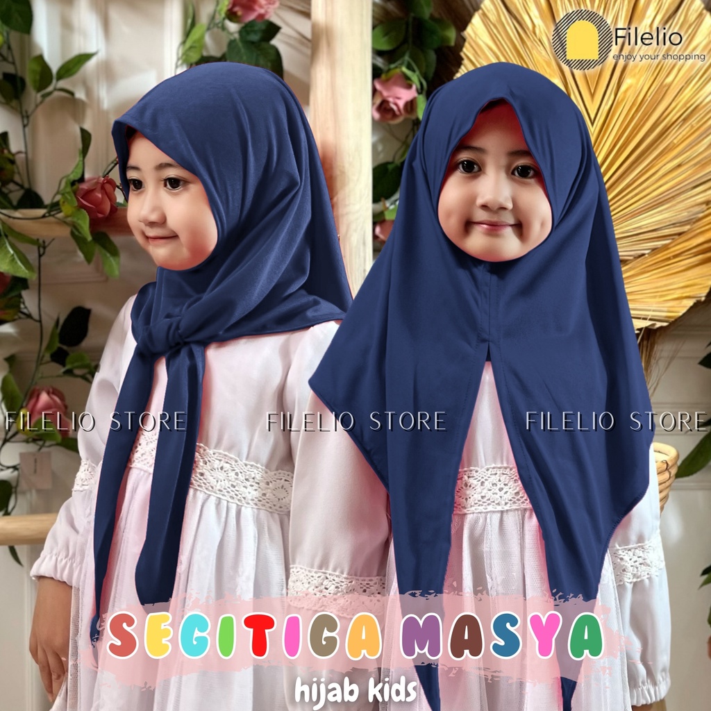 Kerudung Instan Anak Jilbab Anak Segitiga Instan Masya Jersey Lucu Murah / Segi Tiga Instan Anak / Segitiga Instan Anak Jersey Premium Umur 1-3 Tahun