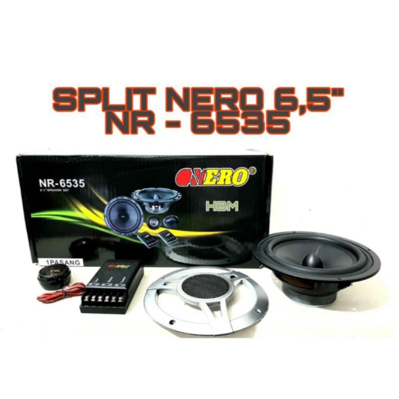 Speaker Mobil Split 6.5inch VOKAL TWEETER Crosover NERO JERNIH