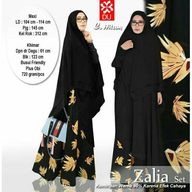 GAMIS PREMIUM ZALIA SYARI -SUPPLIER BAJU DRESS MUSLIM SYARI MOTIF TERBARU