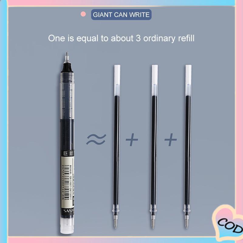 COD❤️ 0.5mm Tip Lurus Cair Roller Ball Pen Kantor Tabung Jarum Penuh Siswa Ujian Gel Pena-A.one