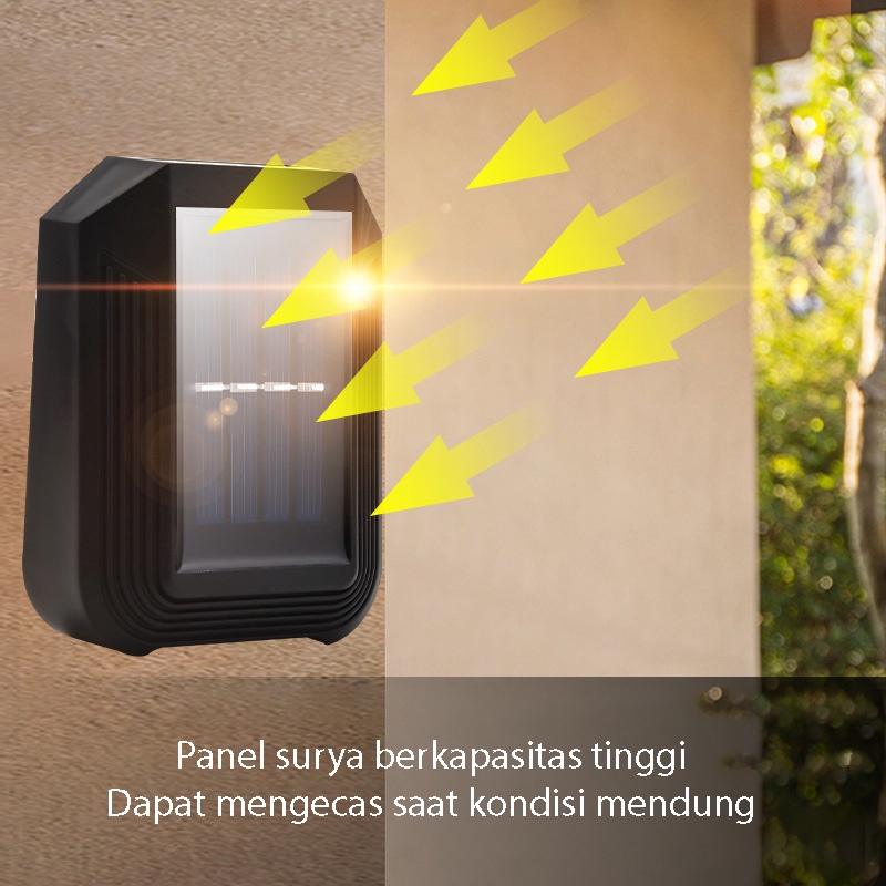 LED Lampu Taman Solar Tenaga Surya Outdoor 6 LED Tempel