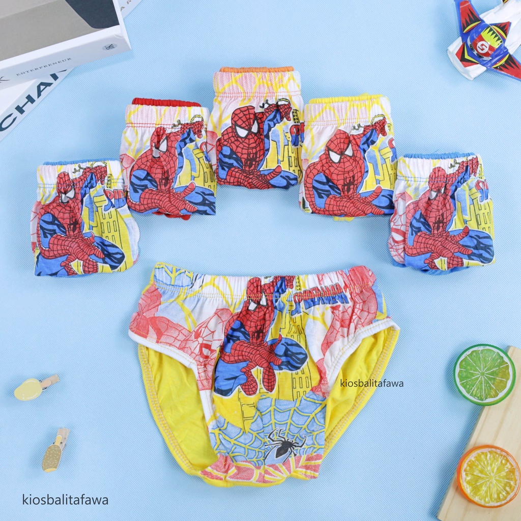 (ISI 3 PC) Celana Dalam uk 1-2 Tahun / Pakaian Dalam Underwear Anak Laki CD Polos Boxer Katun Murah