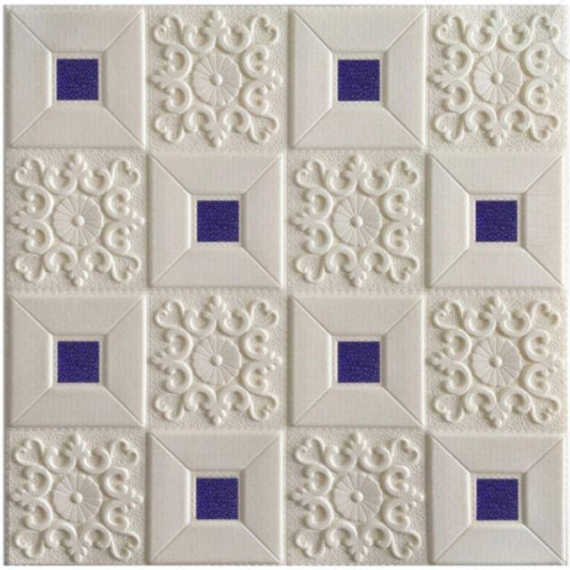 WALLPAPER DINDING FOAM 3D/BAYAR DITEMPAT/MEDAN-BIRU