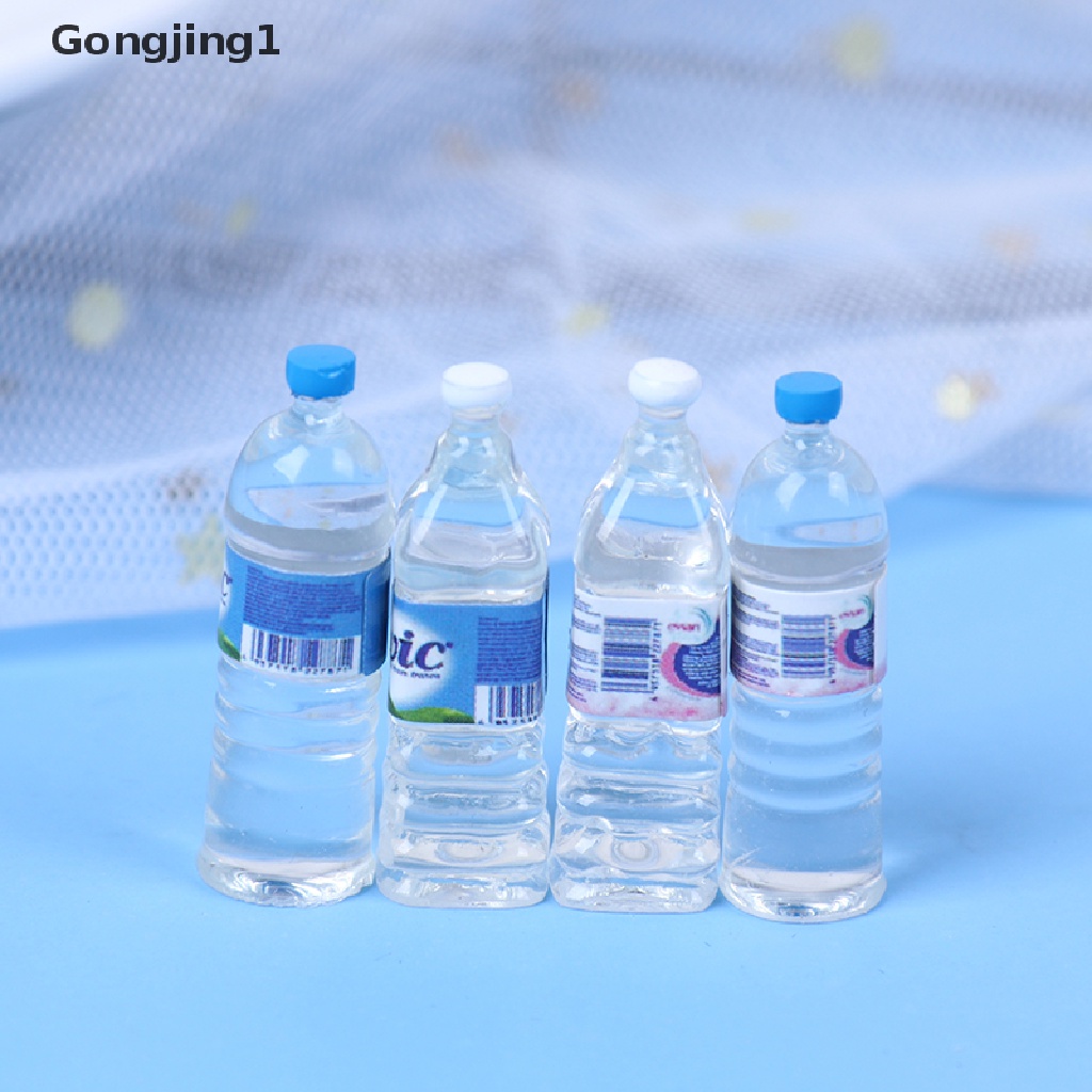 Gongjing1 10pcs Miniatur Botol Minum Mineral Skala 1: 12 Untuk Aksesoris Rumah Boneka