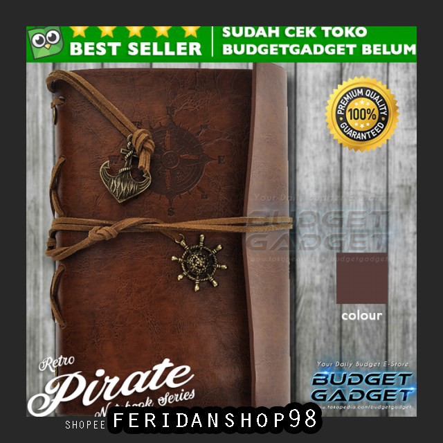 

BT824 BUKU CATATAN BINDER BEST NOTE CLASSIC RETRO PIRATE SHIP LEATHER BY FERIDANSHOP98